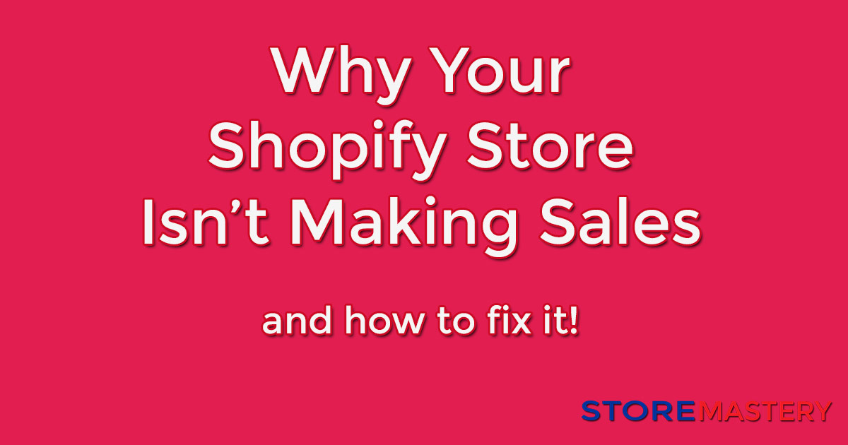 Why your shopify store isn't making money and how to fix it.