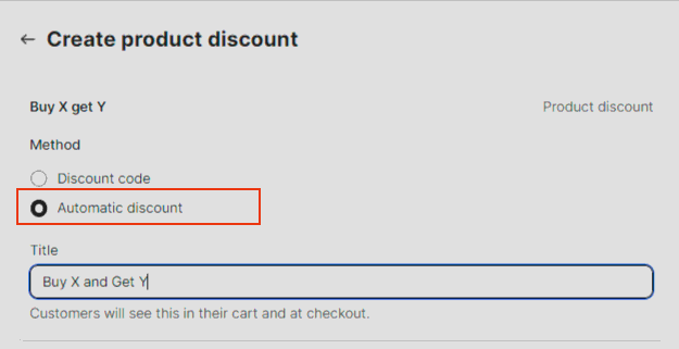 Select automatic discount